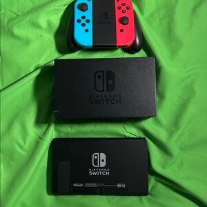 Nintendo Switch with Blue and Red Joy-Con